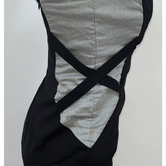 Nicole Miller strapless black mini cocktail party dress size 10 - Picture 2 of 4